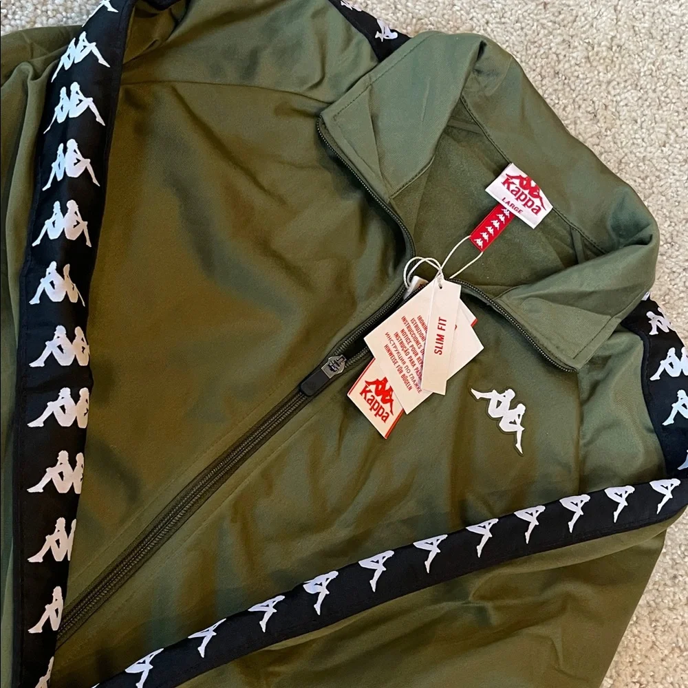 VINTAGE TRACK KAPPA ARMY GREEN JACKET ZIP UP - Picture 5 of 6